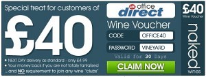 uk office direct and naked wines voucher