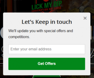 lick my dip email sign up